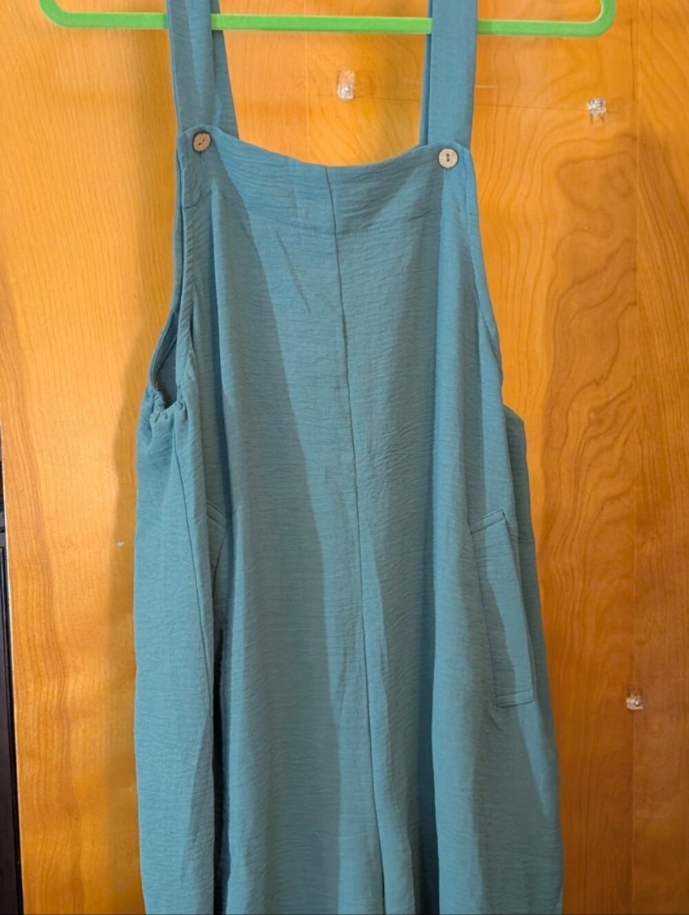 Teal Green Sleeveless Jumper Shorts
